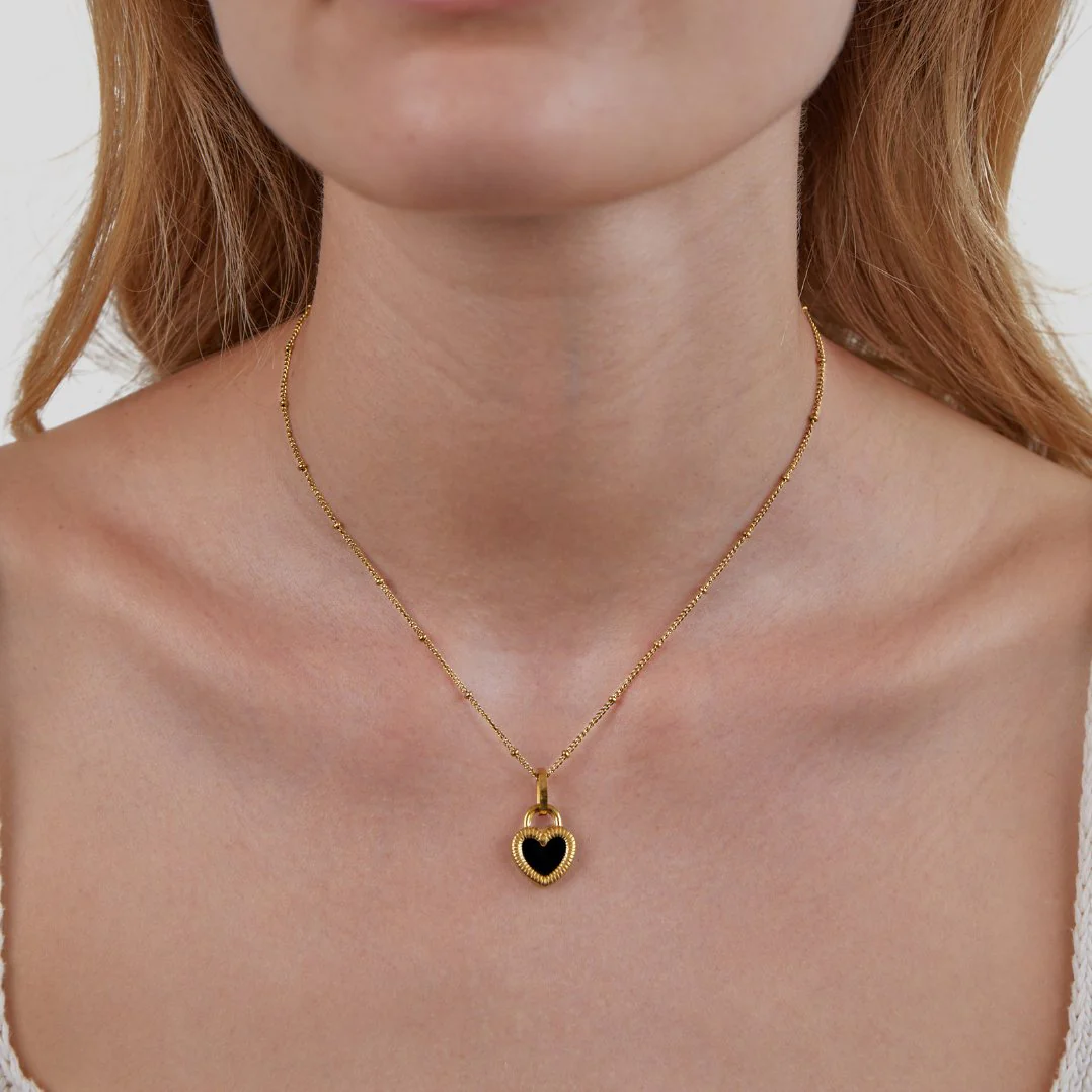 Falling For You' Reversible Heart Necklace