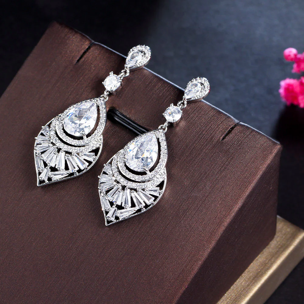 Celestia Crystal Drop Earrings