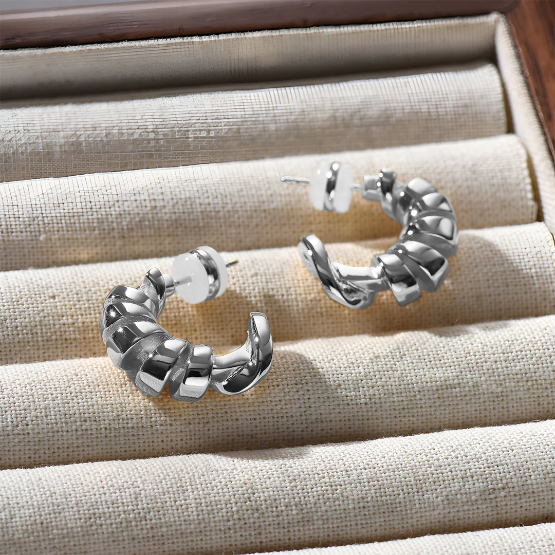 Natalie Spiral Hoop Earrings