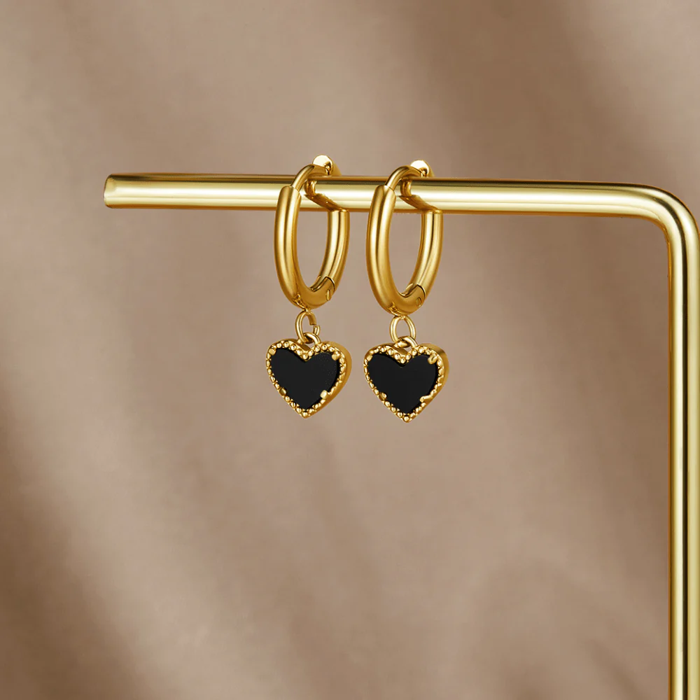 Tainted Hearts' Hoop Earrings