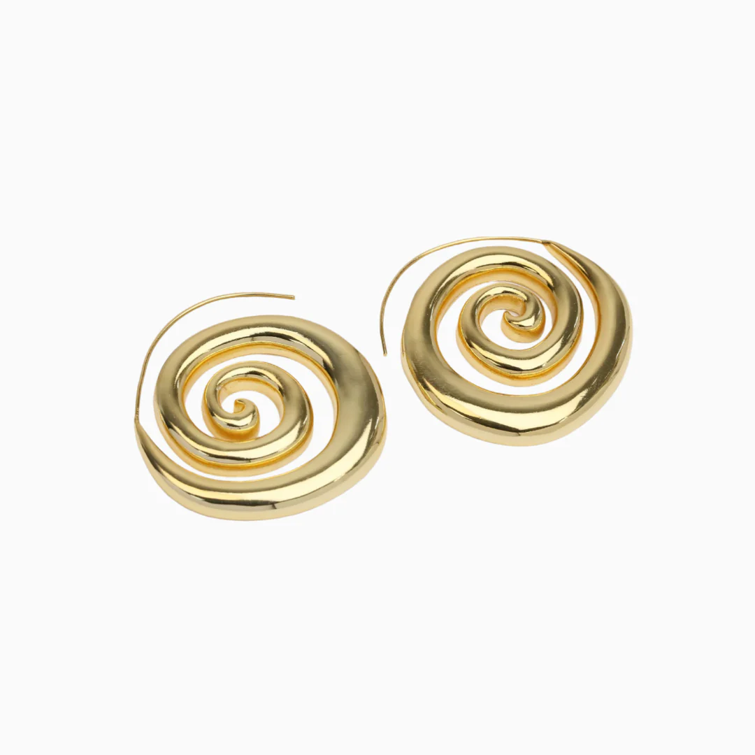 Luma Spiral Statement Earrings
