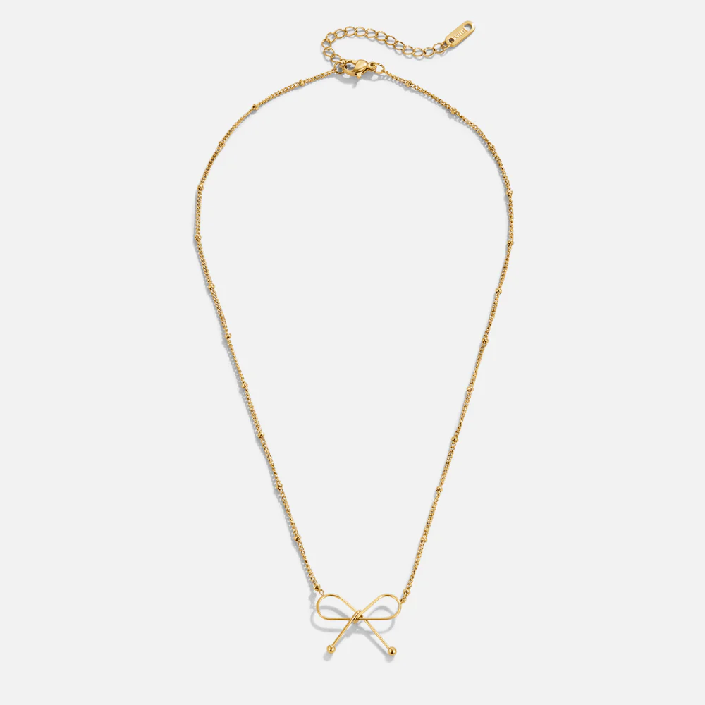 Anika Gold Bow Necklace