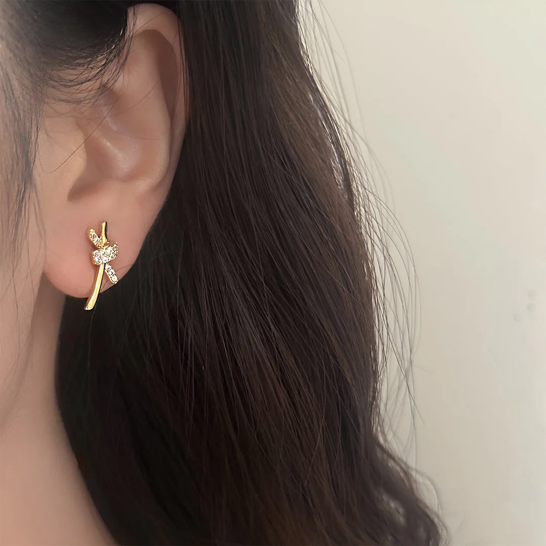 Lyra Twist Climber Earrings