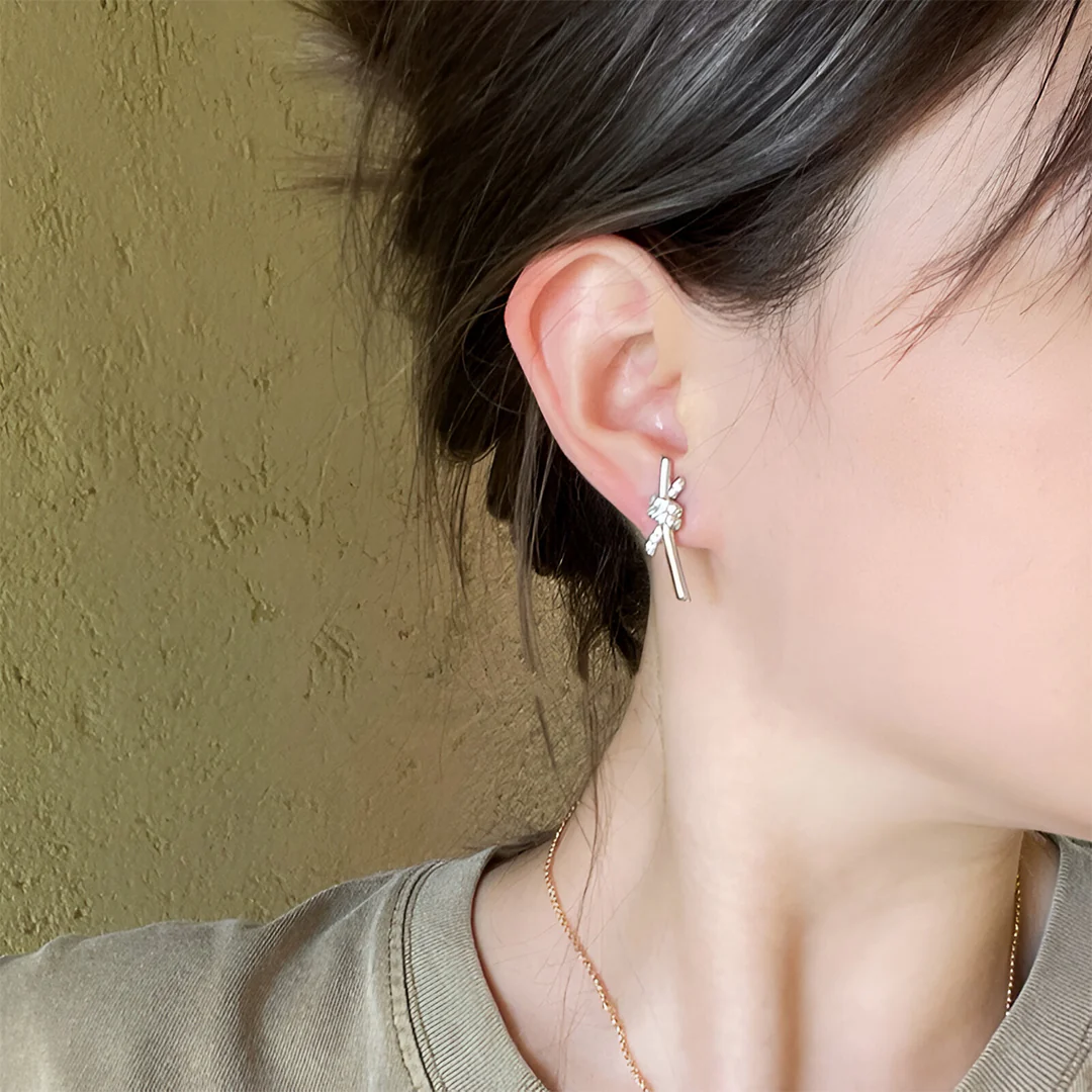 Lyra Twist Climber Earrings