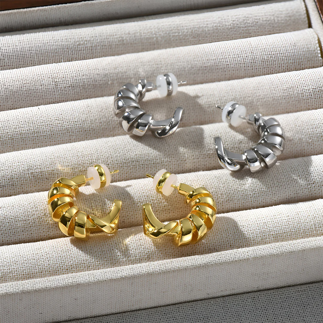 Natalie Spiral Hoop Earrings