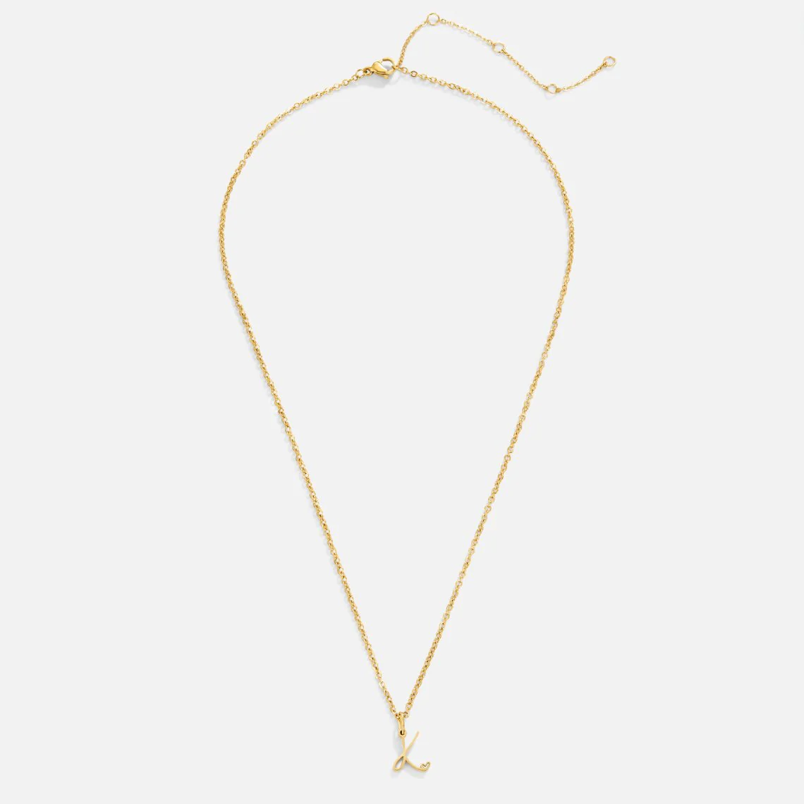 Gold Letter Heart Necklace