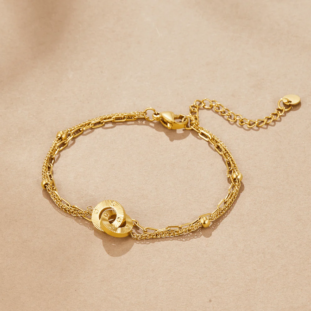 Layered Eternity Loop Bracelet