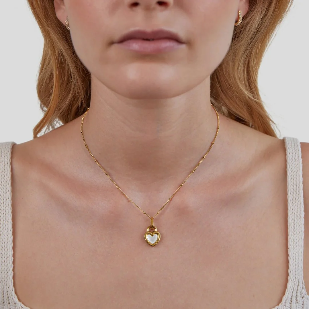 Falling For You' Reversible Heart Necklace