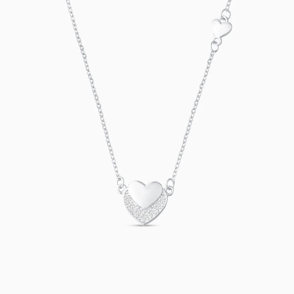 Sparkling Heart in Heart Necklace