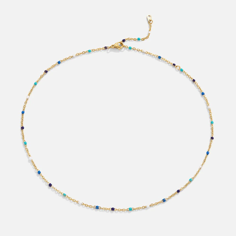 Dreamy Blue Bead Necklace