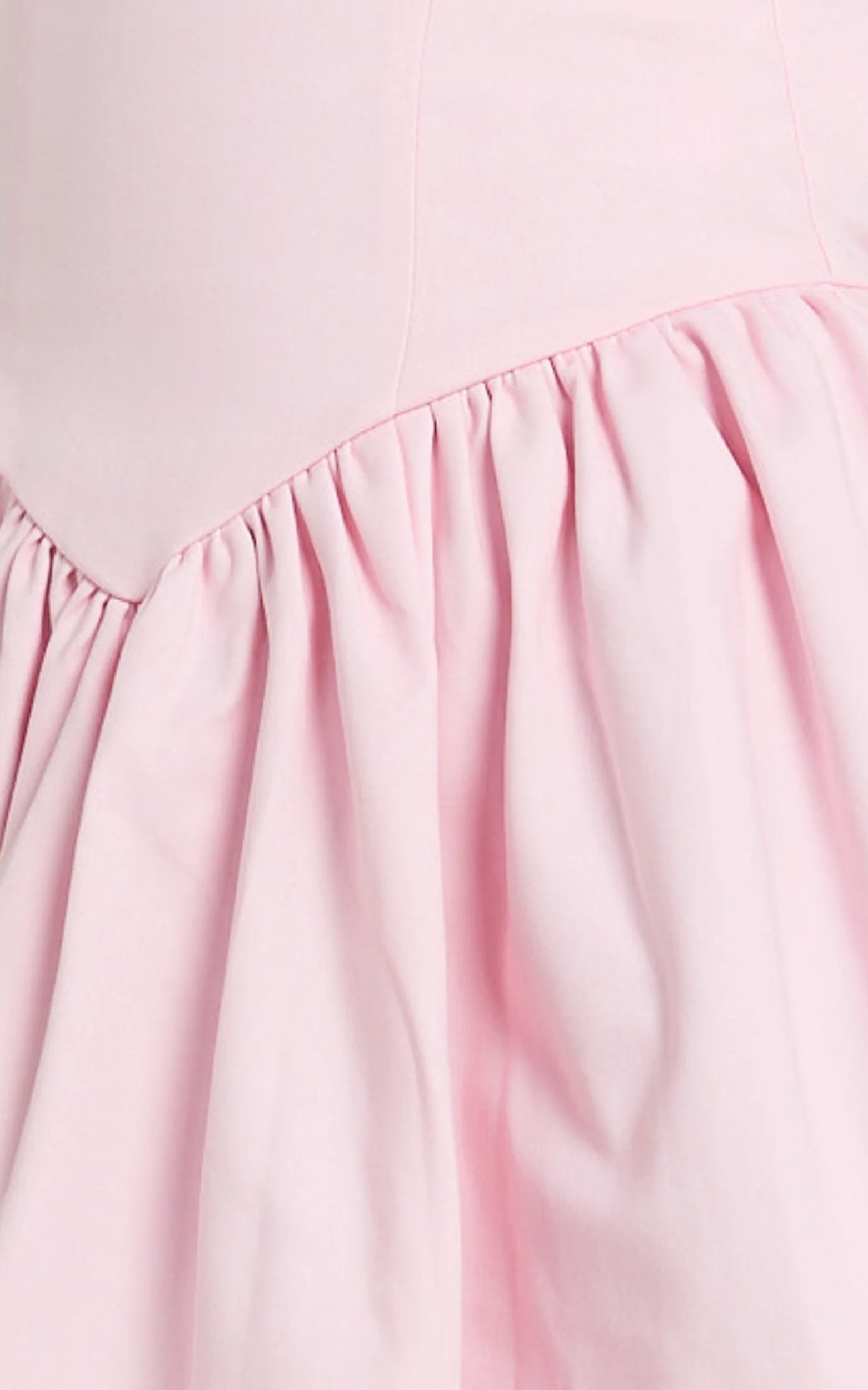 Helda Midi Dress - Halter Tie Neck Corset Panel Dress in Pink