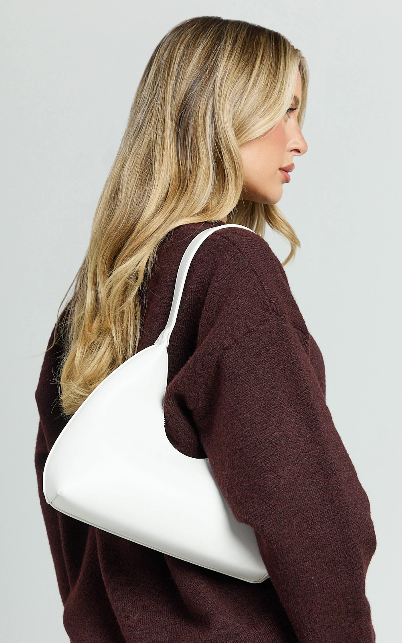 Calabasas Bag - PU Shoulder Bag in White