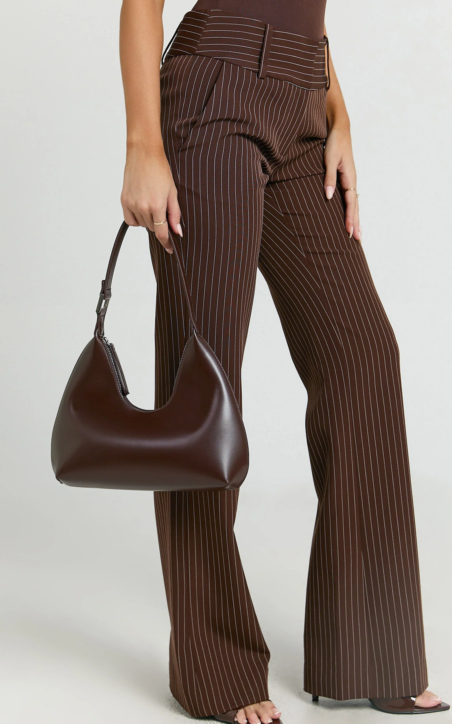 Calabasas Bag - PU Shoulder Bag in Chocolate