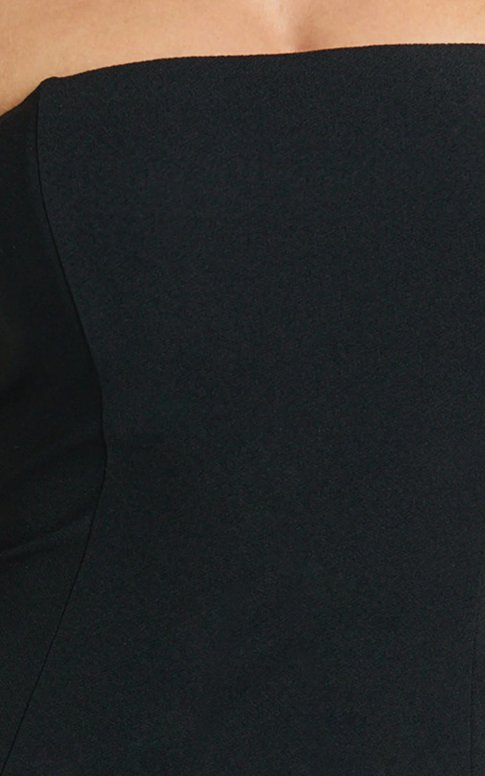 Sophie Mini Dress - Tie Neck Strapless Bodycon Dress in Black