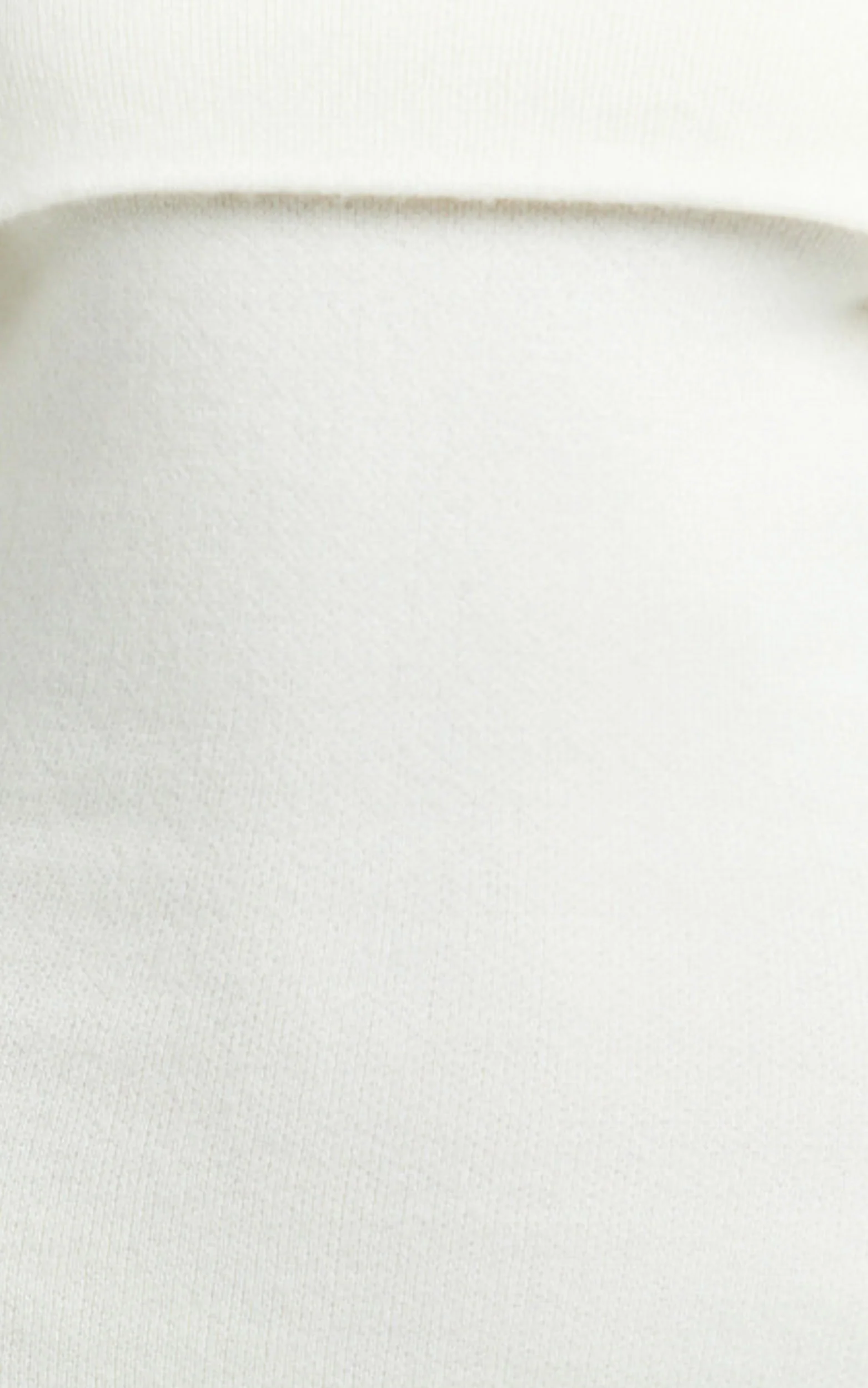 Karina Midi Dress - Long Sleeve Folded Off Shoulder Asymmetric Dress in Cream