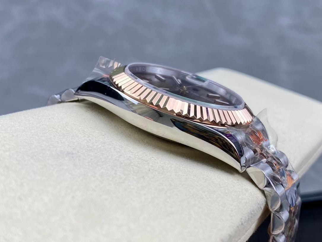 Copy of Datejust Mens rose gold and chocolate