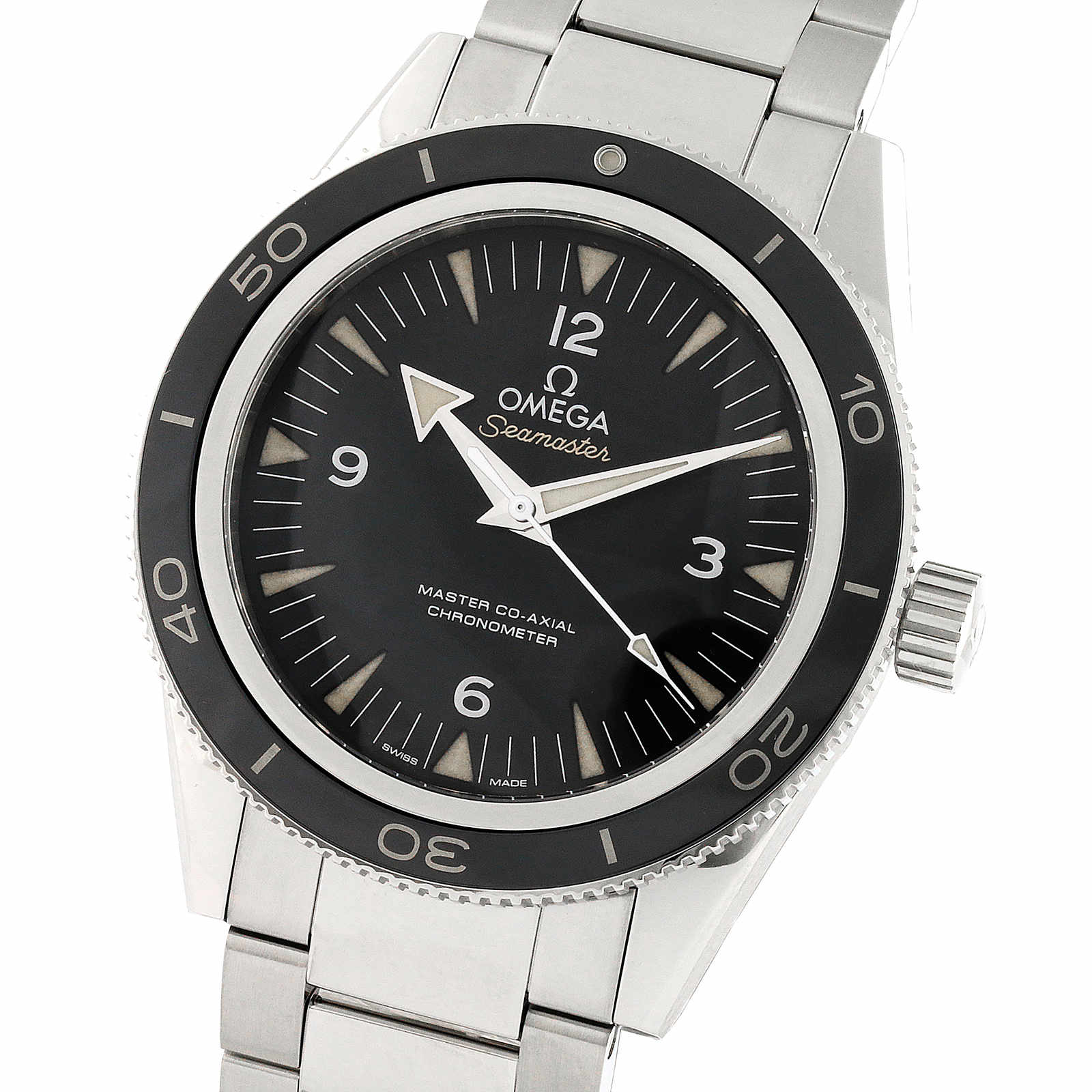 Omega Seamaster 300 Mens 41mm Black Dial Co-Axial Automatic Watch-P17331112
