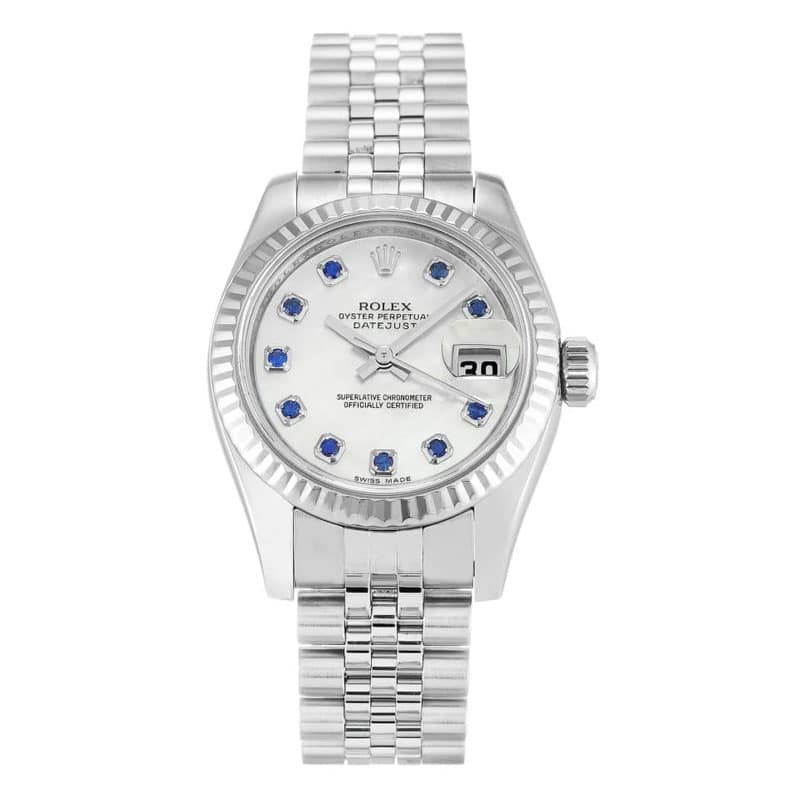 Datejust Pearl-White   Sapphire Dial 179174 Lady 26MM