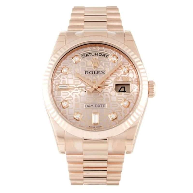 Day-Date Rose Dial 118235 Mens 36MM