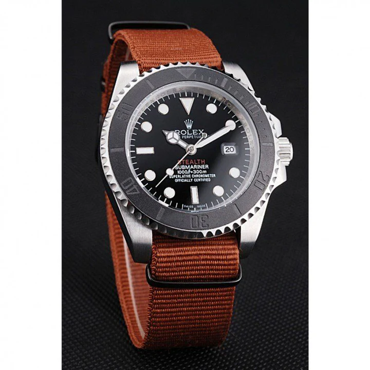 Submariner STEALTH MK III Brown Fabric Band 621387 Mens 41MM