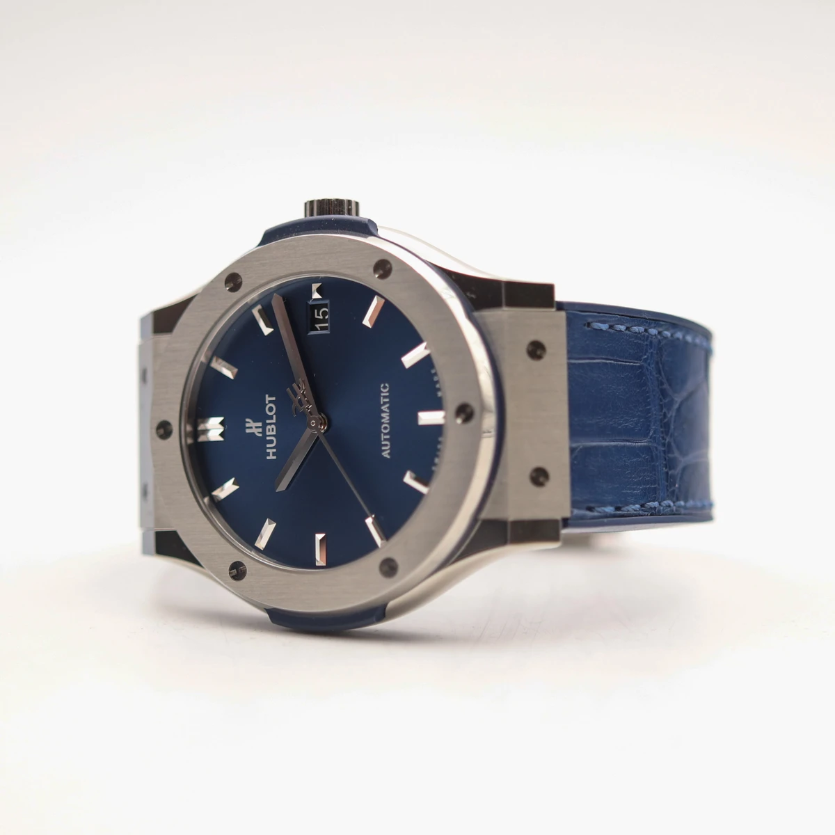 Hublot Classic Fusion Blue Sunray Dial Titanium Automatic 45mm Men's Watch 511.NX.7170.LR