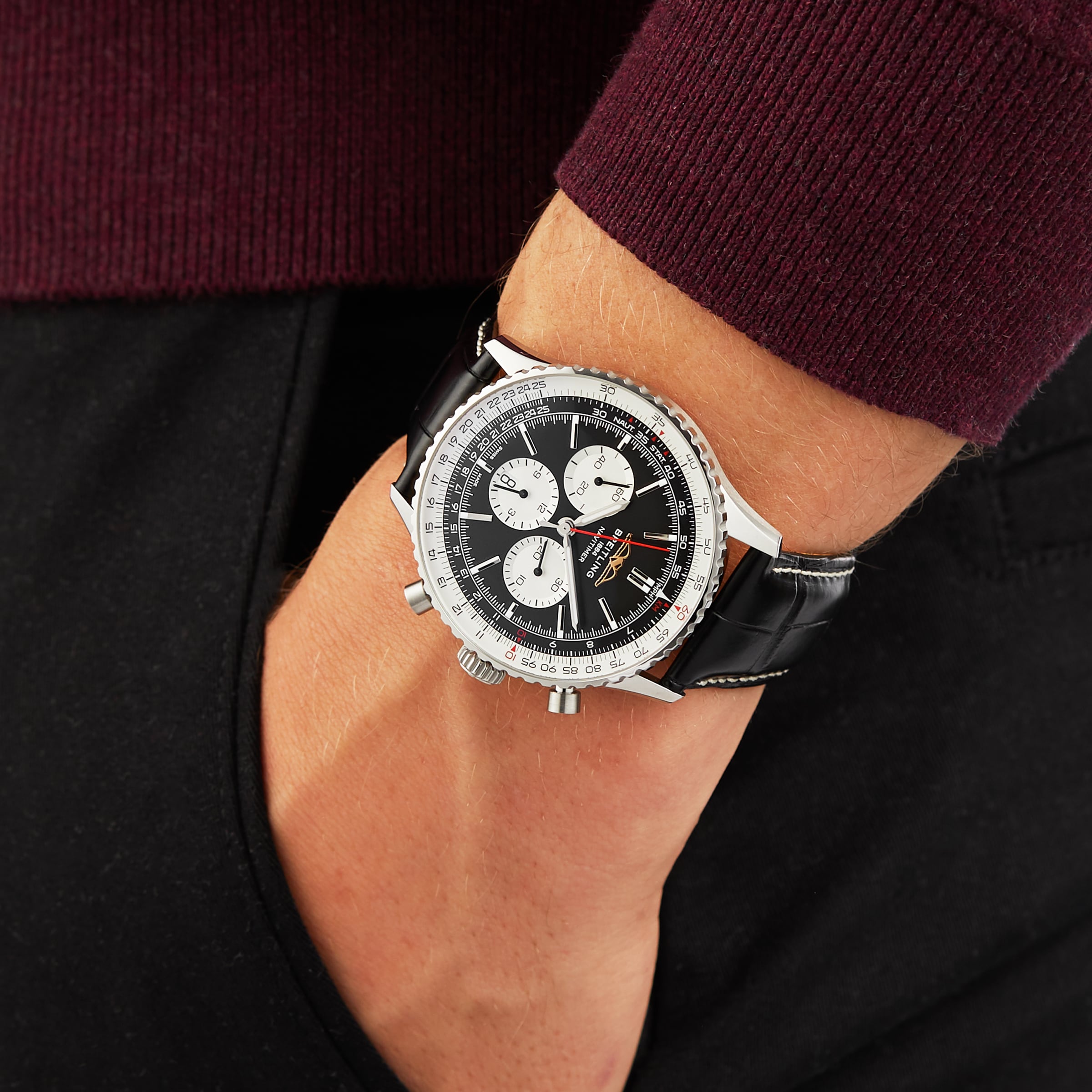 Breitling Navitimer B01 Chronograph 46mm Mens Watch Black-P17532099