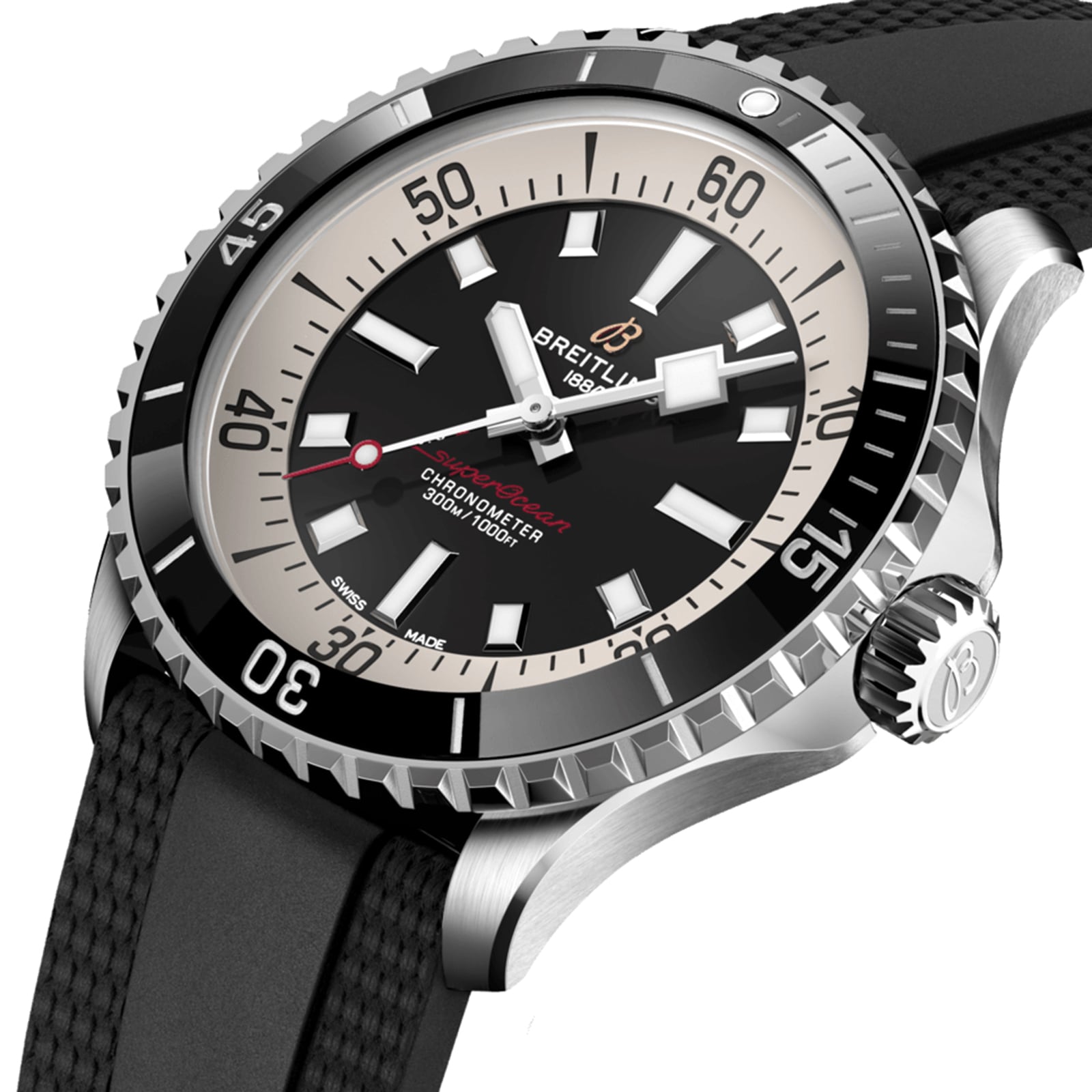 Breitling Superocean 42mm Mens Watch Black Rubber-P17532125
