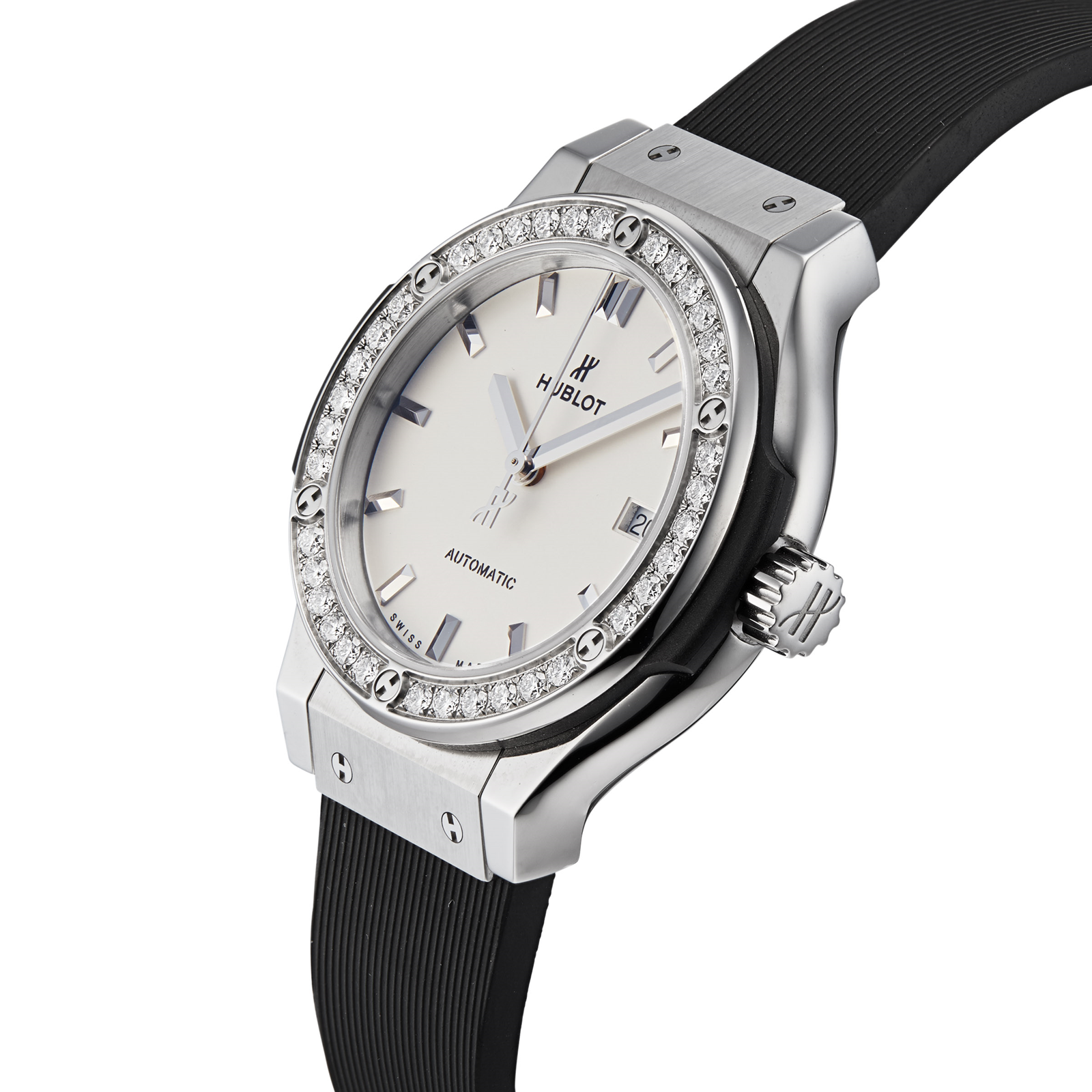 Hublot Classic Fusion 33mm Quartz Titanium Ladies Watch 582.NX.2610.RX