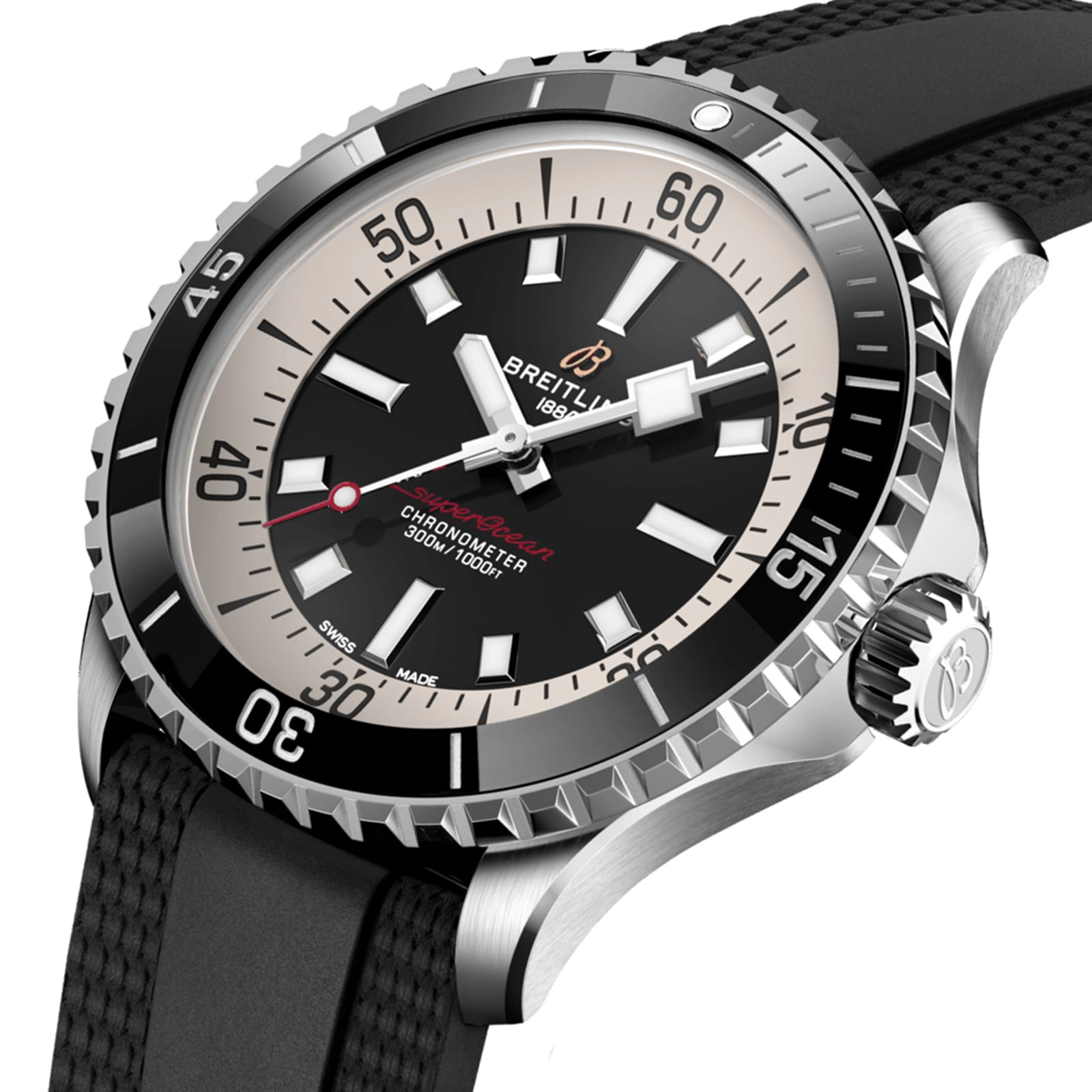 Breitling Superocean 44mm Mens Watch Black Rubber-P17532114