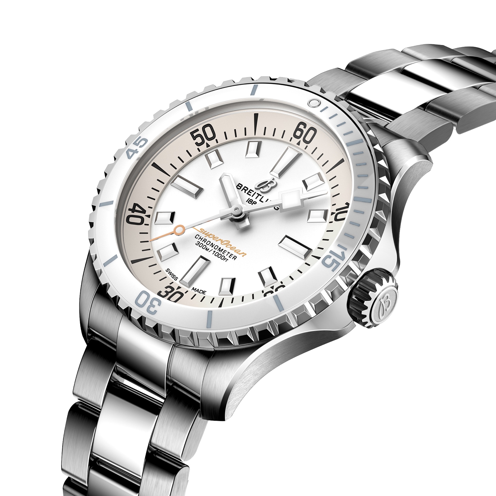 Breitling Superocean 36mm Unisex Watch White-P17532136