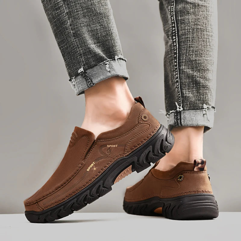 Leone Genuine Leather Slip-On Shoe