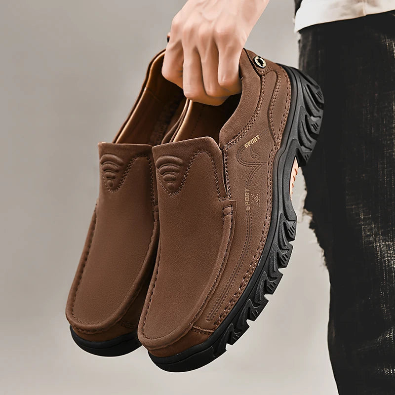 Leone Genuine Leather Slip-On Shoe