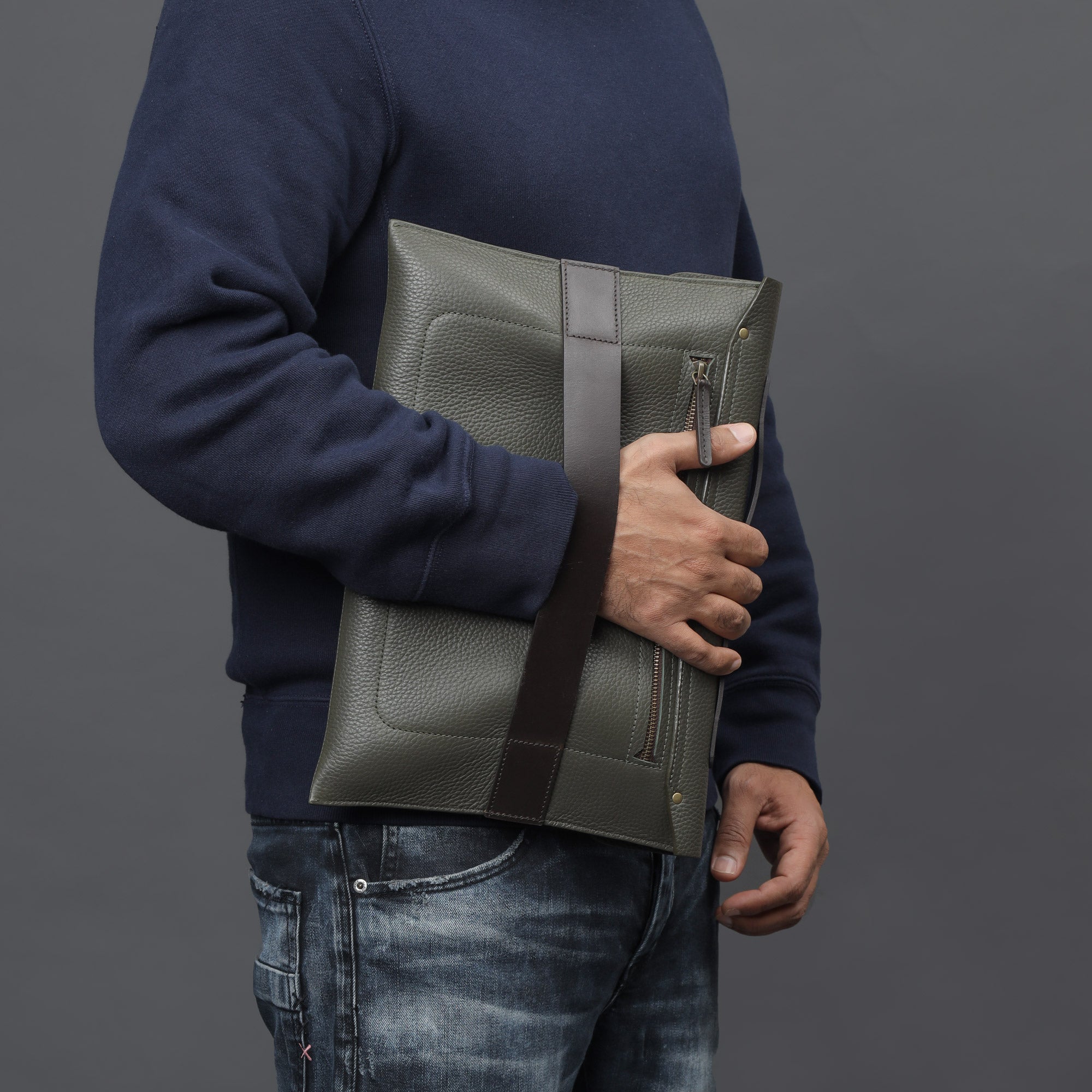 Havana Leather Laptop Folio