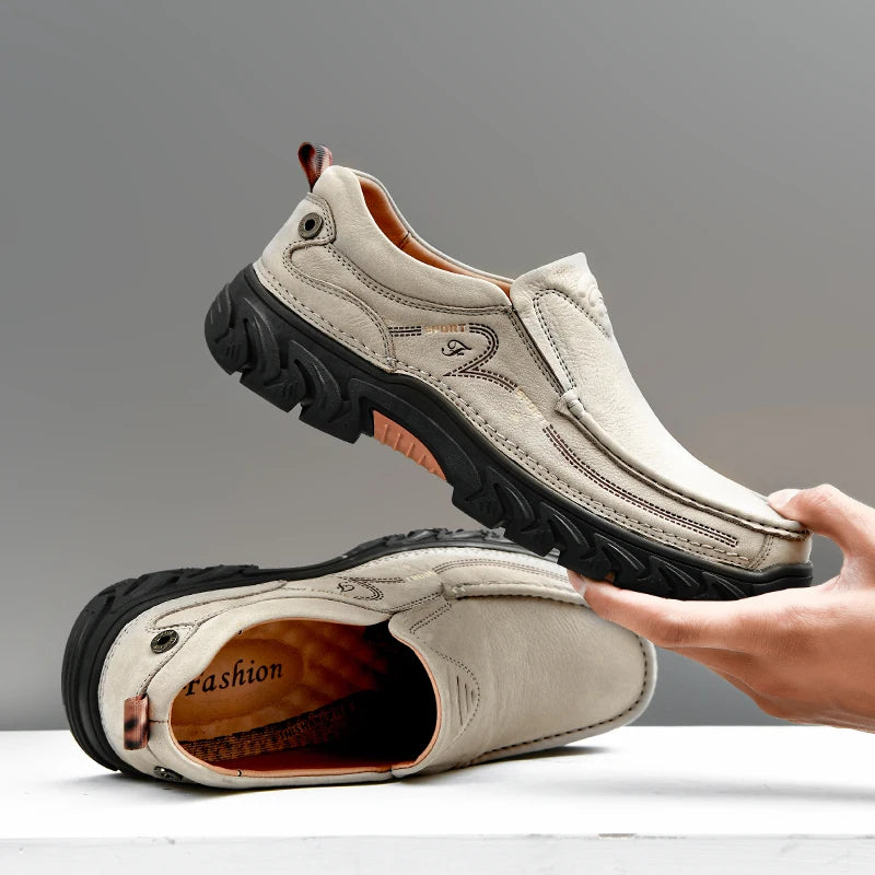 Leone Genuine Leather Slip-On Shoe