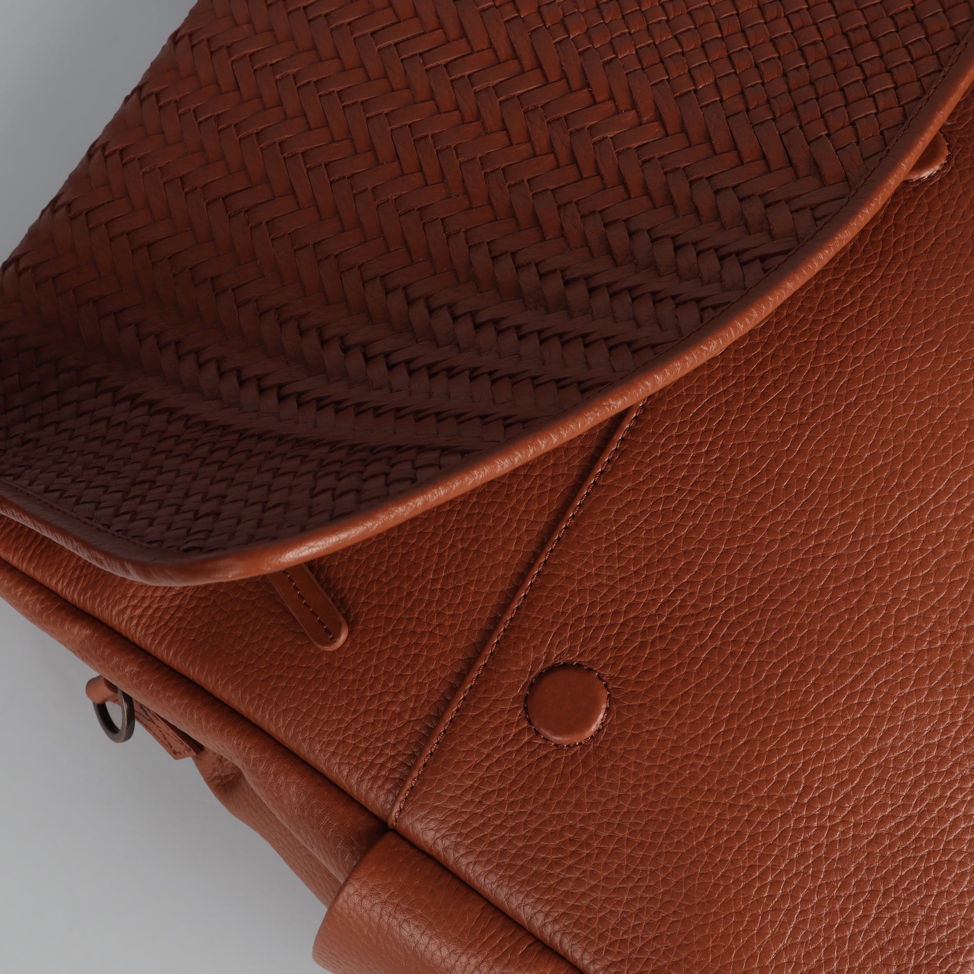 Donna Weaved Leather Diaper Bag