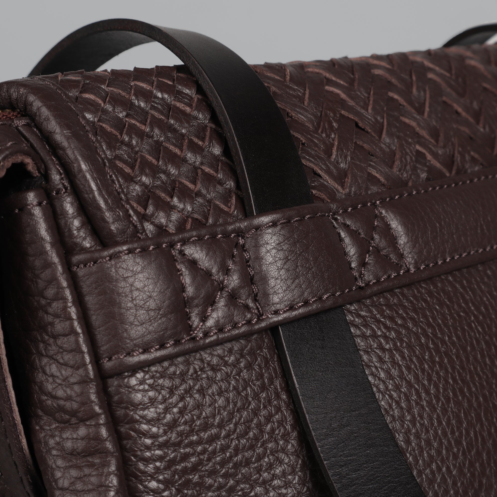 Donna Weaved Leather Diaper Bag