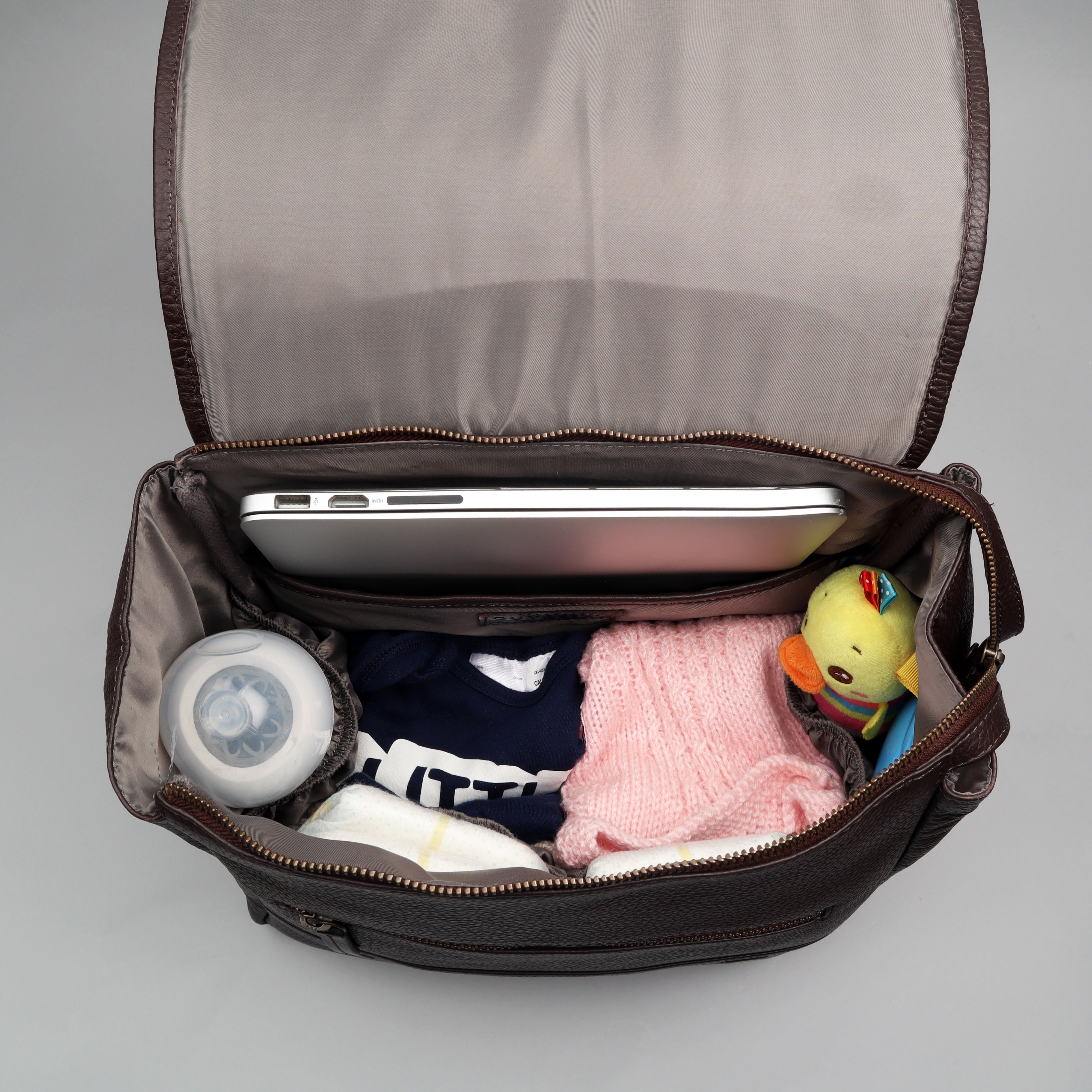 Donna Weaved Leather Diaper Bag