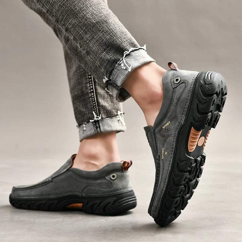 Leone Genuine Leather Slip-On Shoe