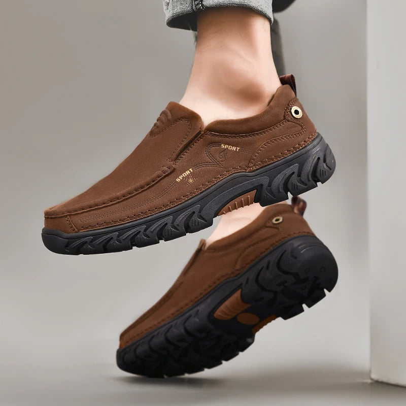 Leone Genuine Leather Slip-On Shoe