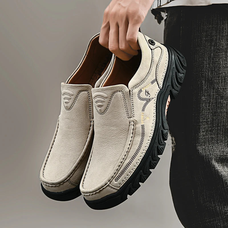 Leone Genuine Leather Slip-On Shoe