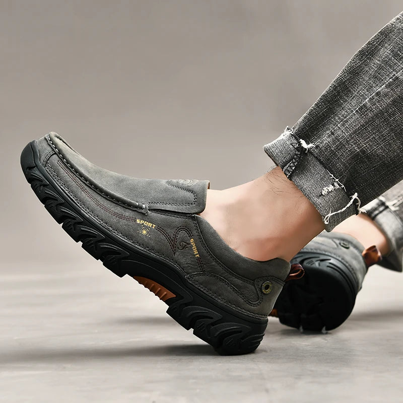 Leone Genuine Leather Slip-On Shoe