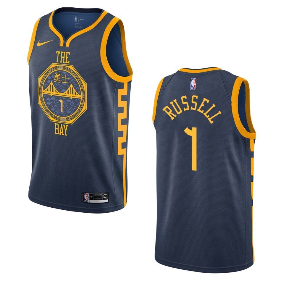 Men's Golden State Warriors #1 D'Angelo Russell City Swingman Jersey ...