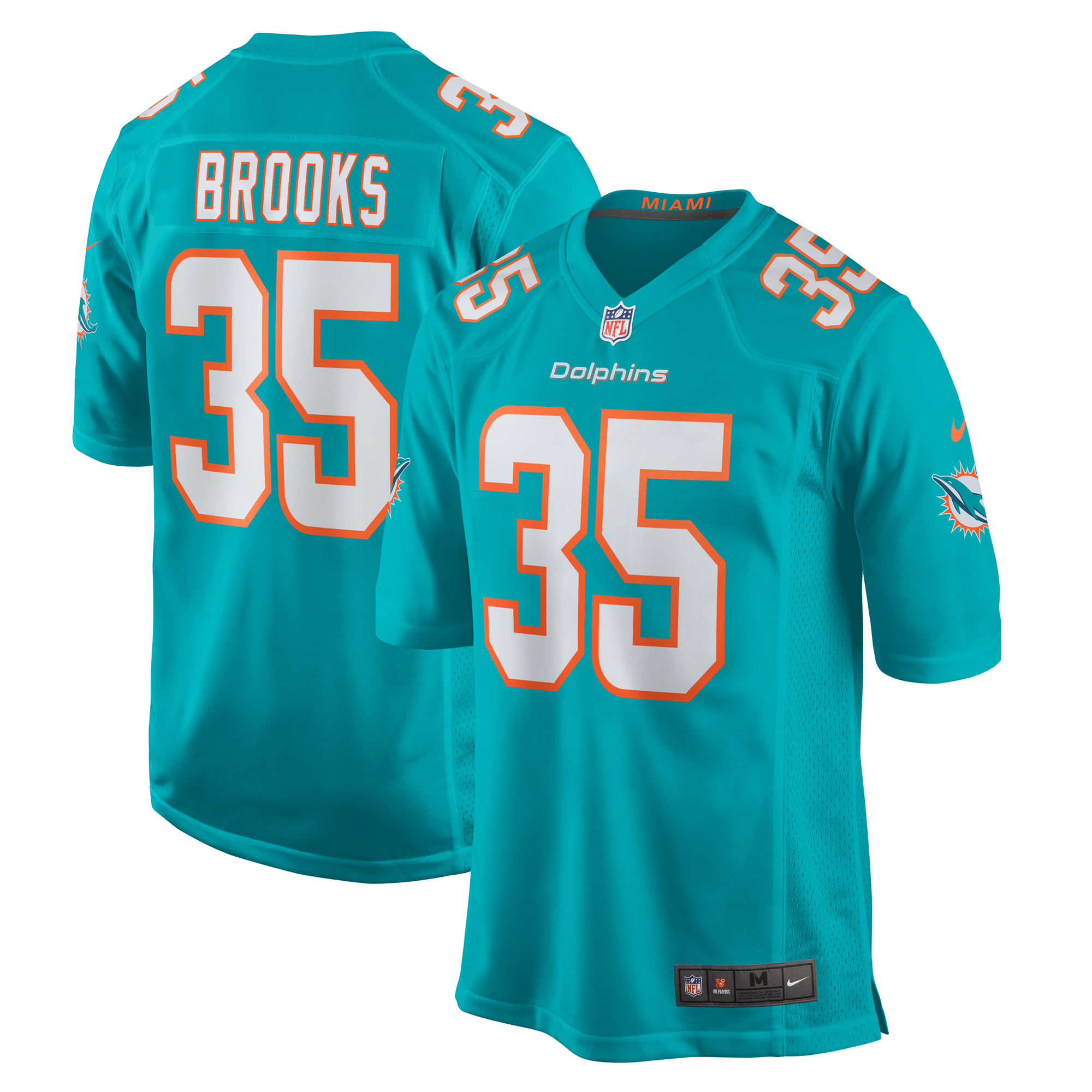 Christopher Brooks Miami Dolphins Nike Team Game Jersey - Aqua - S