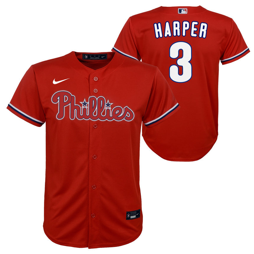 Youth Bryce Harper Red Alternate Philadelphia Phillies Replica Player