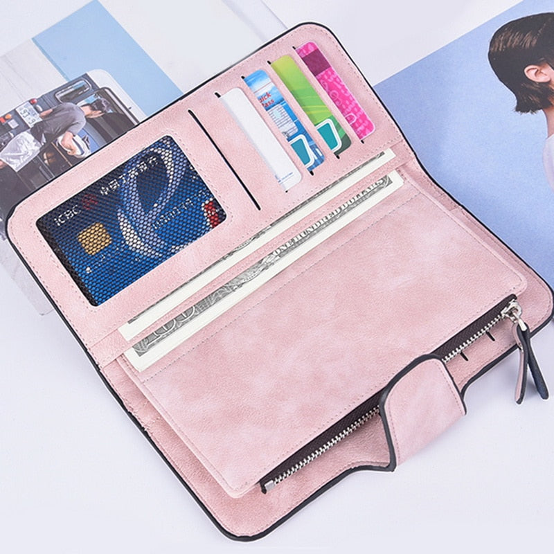 Female Purse Pu Leather Wallets Large