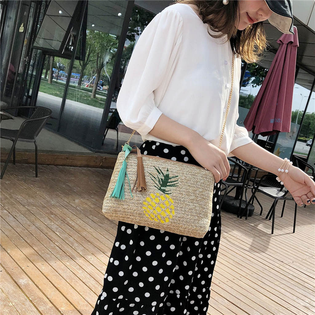 Crossbody Bags for Women Tassel Pineapple