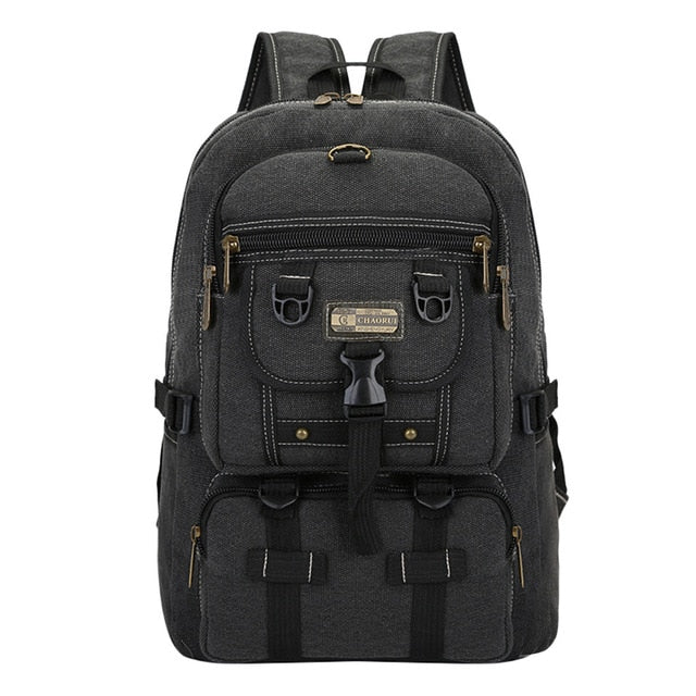 Casual Solid Canvas Outdoor Zipper Travel Bag
