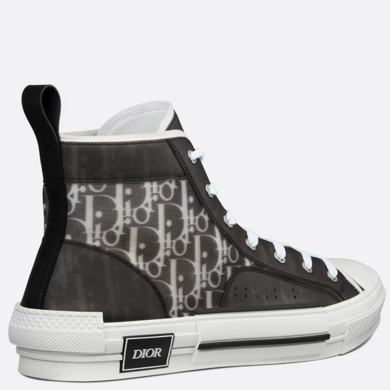 Dior B23 HIGH-TOP SNEAKER Black and White Dior Oblique Canvas  1