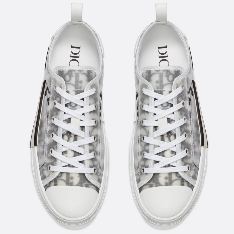 Dior B23 LOW-TOP SNEAKER White and Black Dior Oblique Canvas  1
