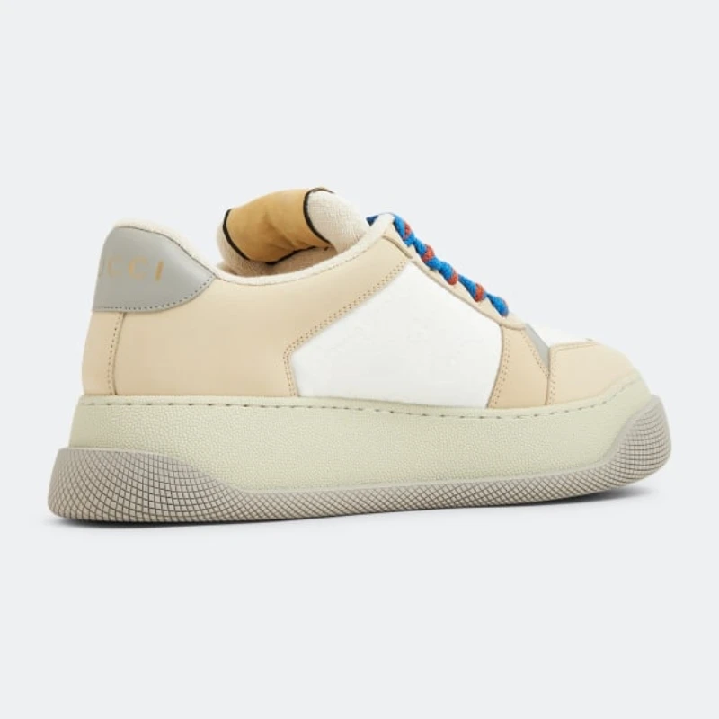 GUCCI Screener GG-canvas and leather trainers  1